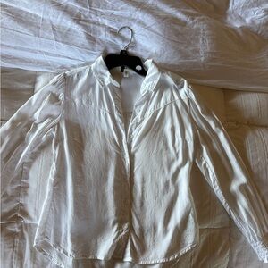 Anthropologie White Button-Up Blouse
